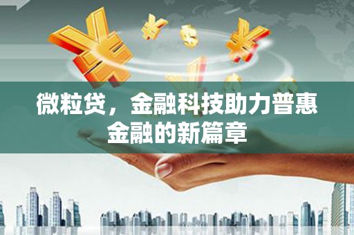 甘洛微粒贷，金融科技助力普惠金融的新篇章