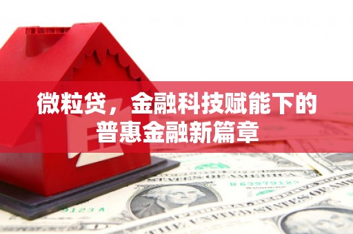 甘洛微粒贷，金融科技赋能下的普惠金融新篇章