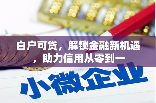甘洛白户可贷，解锁金融新机遇，助力信用从零到一