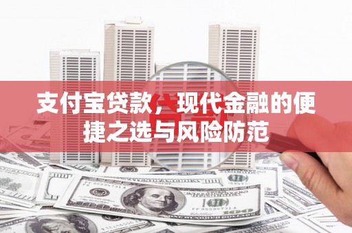甘洛支付宝贷款，现代金融的便捷之选与风险防范