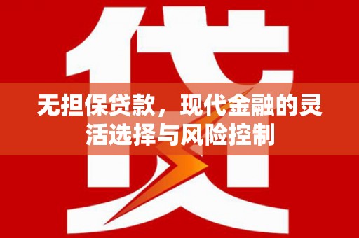 甘洛无担保贷款，现代金融的灵活选择与风险控制
