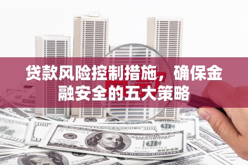 甘洛贷款风险控制措施，确保金融安全的五大策略