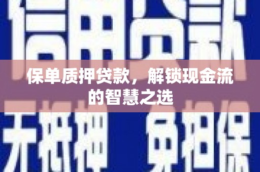 甘洛保单质押贷款，解锁现金流的智慧之选